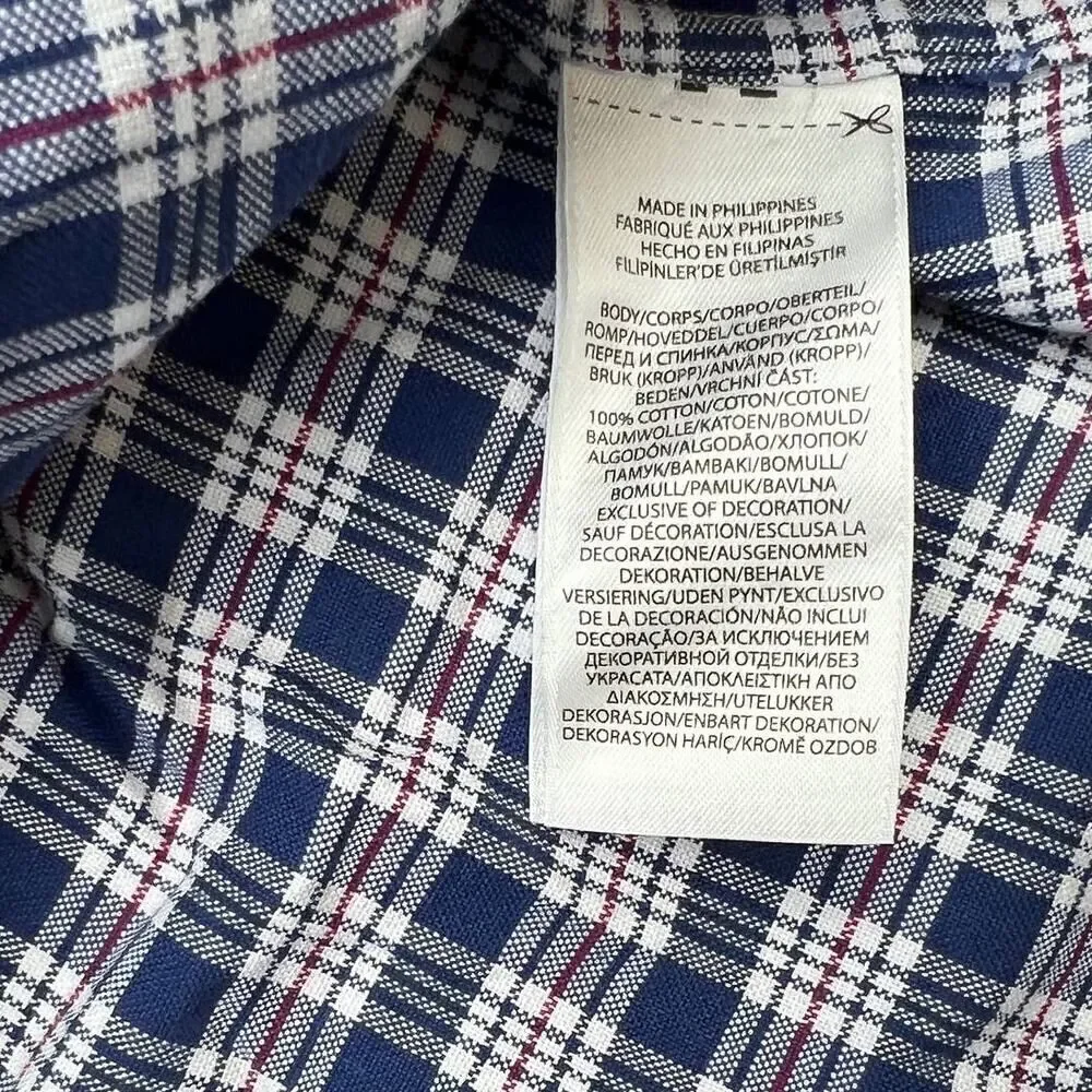 New POLO by Ralph Lauren Men Blue Plaid Shirt XS 100% Cotton | $89.50 - Picture 10 of 11